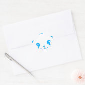 Blue Kawaii Panda Bear Stern-Aufkleber (Umschlag)