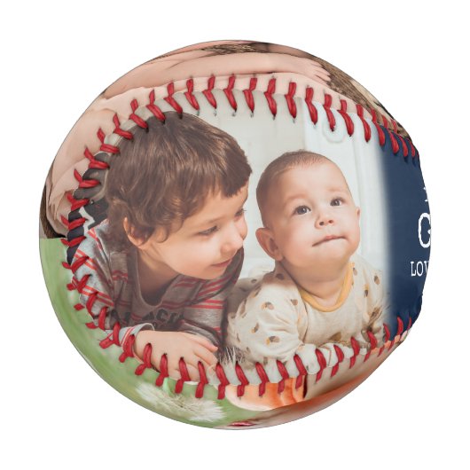 Blue Keepake 4 Foto Collage für Opa Baseball (Vorderseite Links)