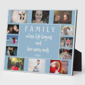 Blue Keepake Foto Collage der Sprichwort-Jahresfam Fotoplatte (Seite)