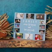 Blue Keepake Foto Collage der Sprichwort-Jahresfam Fotoplatte (Seite)