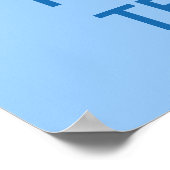 Blue KeepCalm-Plakate | Anpassbare Vorlage Poster (Ecke)