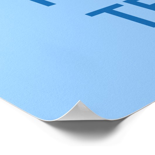 Blue KeepCalm-Plakate | Anpassbare Vorlage Poster (Ecke)