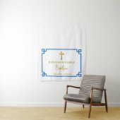 Blue Key Griechischer Weihnachts-Taufen-Tischläufe Wandteppich (Beispiel)