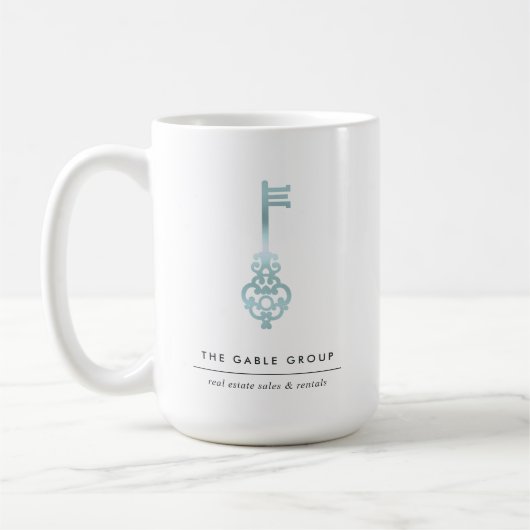 Blue Key Realtor oder Real Anwesen Office Kaffeetasse (Links)