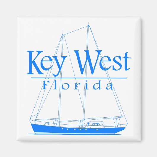 Blue Key West Sailing Magnet (Vorne)
