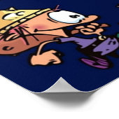 Blue Kid Paddle Characters Poster (Ecke)