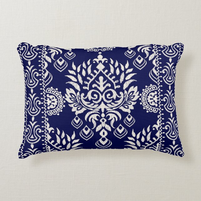Blue Kilim Design Accent Pillow Dekokissen (Vorderseite)