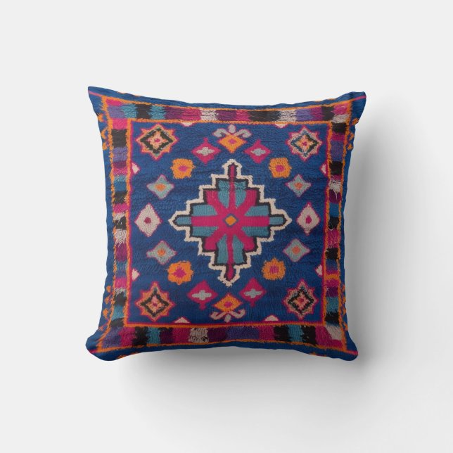Blue Kilim Pillows UK: Klassisches Handwerk Kissen (Vorderseite)