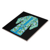 Blue Kimono Keramik Tile Fliese (Seite)