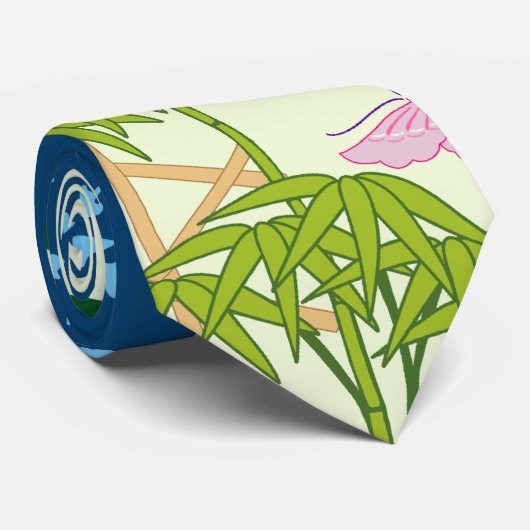 Blue Kimono Krawatte (Gerollt)