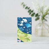 Blue Kimono Visitenkarte (Stehend Vorderseite)