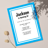 Blue Kindergeburtstag Party Einladung