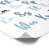 Blue Kinderzimmer Alphabet ABC Lernposter Poster (Ecke)