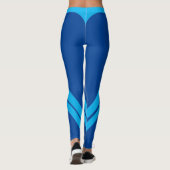 Blue King Aquamarin & White Modern Chic Leggings (Rückseite)