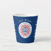 Blue KING CHARLES III Coronation Milchtasse (Vorderseite)
