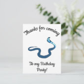 Blue King Cobra Happy B-Day Dankeskarte (Stehend Vorderseite)