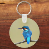 Blue Kingfisher Bird Schlüsselanhänger (Vorderseite)