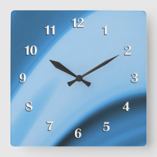 Blue Kitchen 12-stellige Wall-Uhr Quadratische Wanduhr