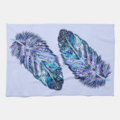 Blue Kitchen Handtuch mit Feathers - Farbe wählen (Horizontal)