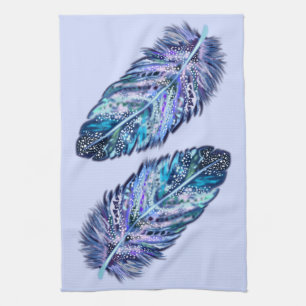 Blue Kitchen Handtuch mit Feathers - Farbe wählen