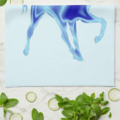 Blue Kitchen Handtuch mit Pferd (Gefaltet)