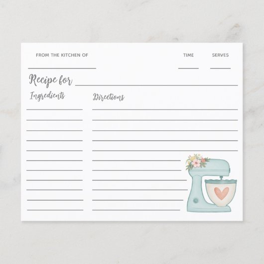 Blue Kitchen Stand Mixer Rezept (Vorderseite)