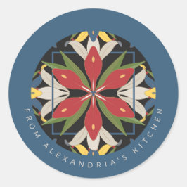 Blue Kitchen Tile Design | Aus der Küche von Runder Aufkleber