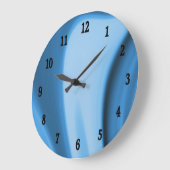 Blue Kitchen Wirbel Wall Clock Große Wanduhr (Winkel)