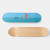 Blue Kite Surfboard Themed Skateboard (Horizontal)