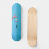 Blue Kite Surfboard Themed Skateboard (Vorderseite)