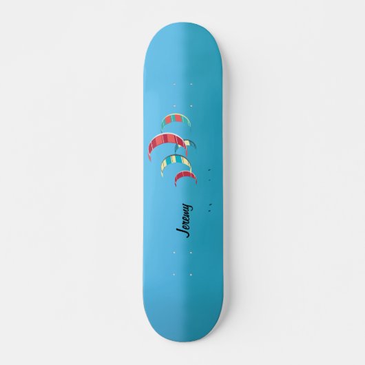 Blue Kite Surfboard Themed Skateboard (Vorne)
