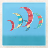 Blue Kite Surfglas Untersetzer (Vorderseite)