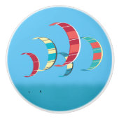 Blue Kite Surfing Keramik Drawer Pull Keramikknauf (Vorderseite)