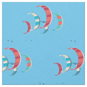 Blue Kite Surfstoff Stoff (Nahaufnahme)