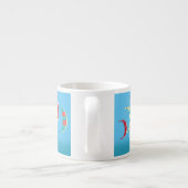 Blue Kiteboarding Design Espressotasse (Rückseite)