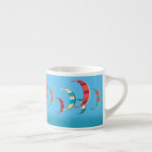 Blue Kiteboarding Design Espressotasse (Rechts)
