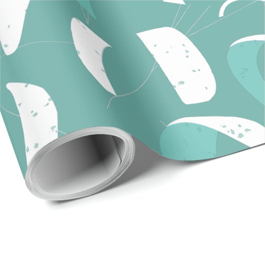 Blue Kiteboarding in Frage Geschenkpapier (Rolleneckpunkt)