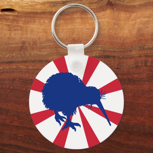 Blue Kiwi Schlüsselanhänger (Vorderseite)