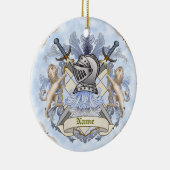 Blue Knight Familienwappen Nachname Ornament (Rechts)