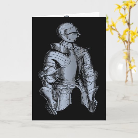 Blue Knight Greeting Card Karte (Gelbe Blume)