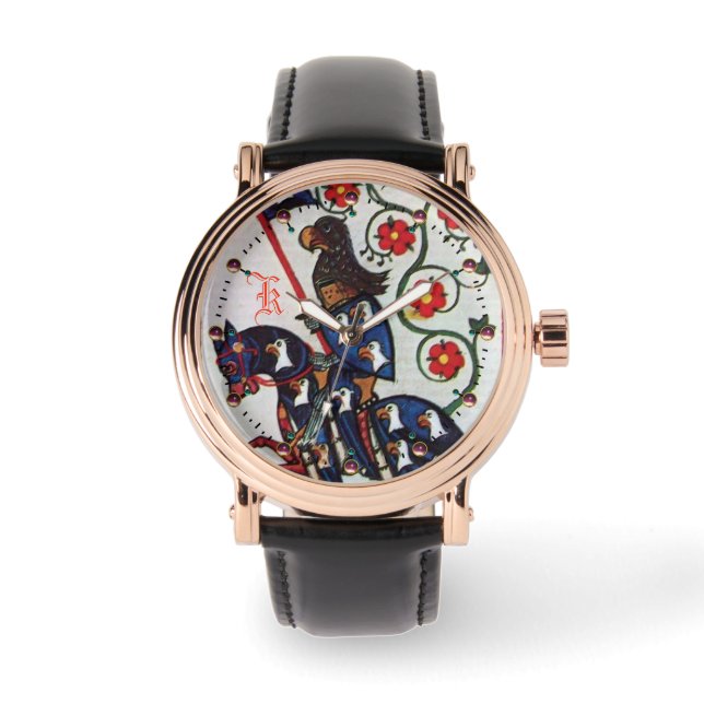 BLUE KNIGHT MEDIEVENT MINIATURMONOGRAMM ARMBANDUHR (Vorderseite)