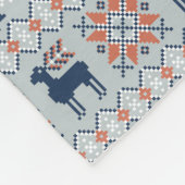 Blue Knited Weihnachts Sweater Rentier Muster Fleecedecke (Ecke)