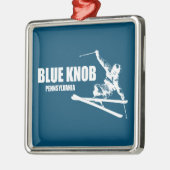 Blue Knob Pennsylvania Skier Ornament Aus Metall (Links)