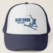 Blue Knob Pennsylvania Skier Truckerkappe (Vorderseite)