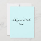 Blue Knotted Nautical Wedding RSVP Karte (Rückseite)