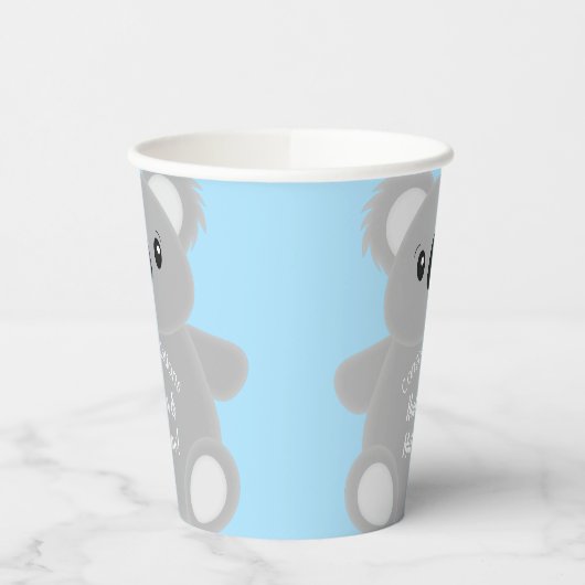 Blue Koala Bear Baby Dusche Pappbecher (Links)