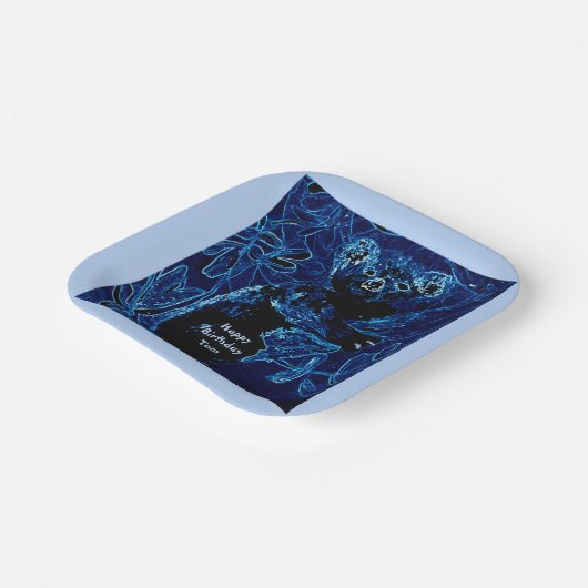 Blue Koala Bear Birthday Pappteller (Gewinkelt)