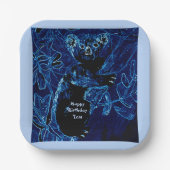 Blue Koala Bear Birthday Pappteller (Vorderseite)
