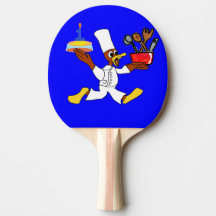 Blue Koch Ducky Kazoo Birthday Ping Pong Paddle