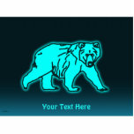 Blue Kodiak Bear<br><div class="desc">Ein helles, neonähnliches Rendering eines Kodiak Bären. Inspiriert durch die Nordlichter. Passen Sie Ihren eigenen Text an. Der Kodiak-Bär (ursus arctos middendorffi), eine Unterart des Braunen oder Grizzly, ist der größte Bär der Welt. Ein vollgewachsenes Männchen kann über 1, 50 m hoch sein, wenn es aufrecht auf seinen Hinterbeinen steht...</div>